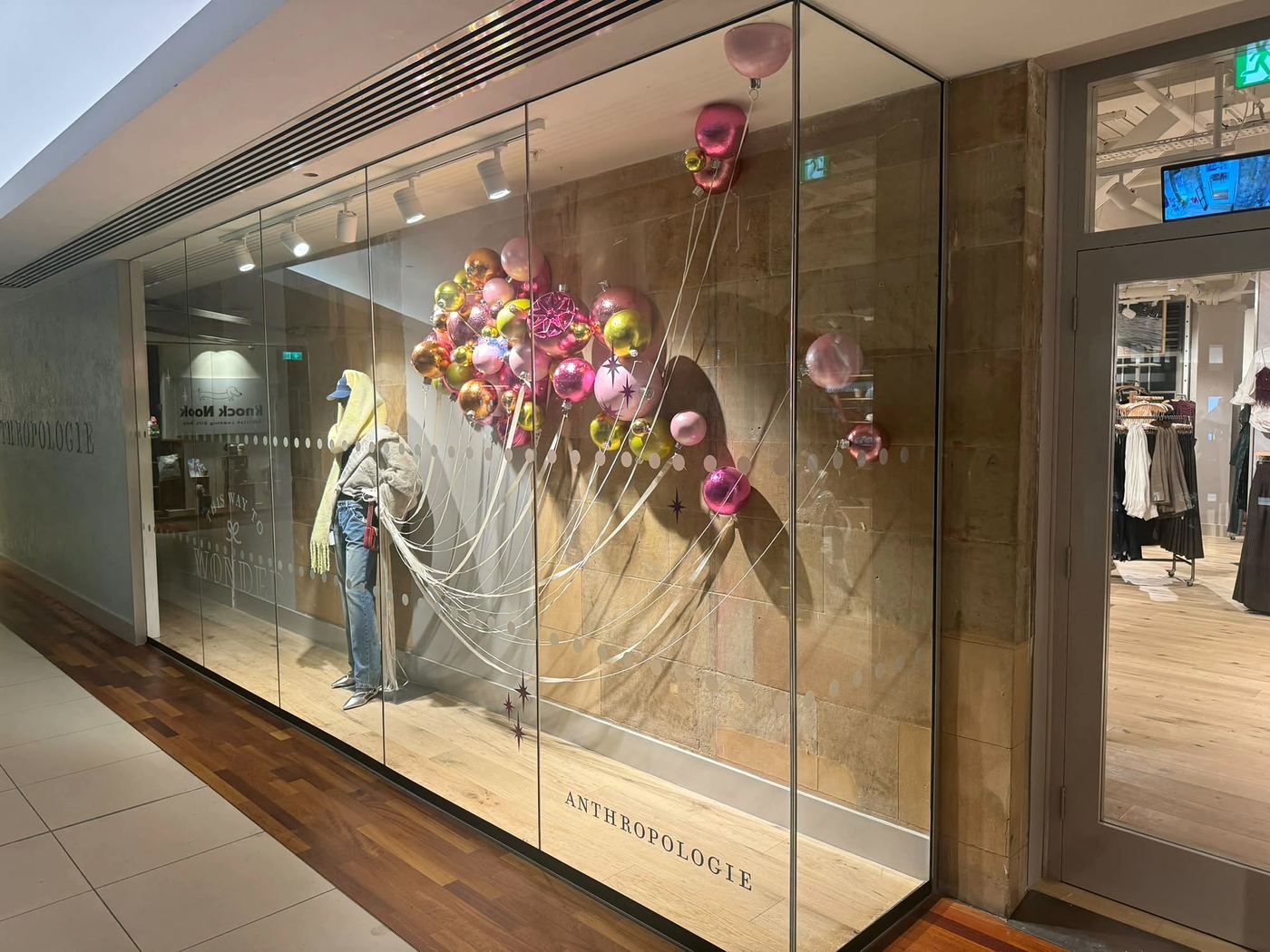 Spotless shopfront glazing at Anthropologie